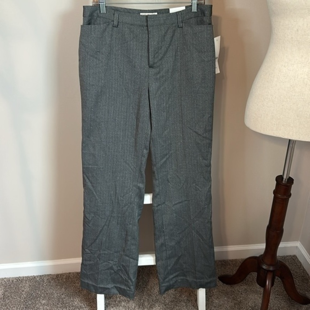Coldwater Creek Natural Fit Bootcut Trouser Pants Gray Size 10 New with Tags